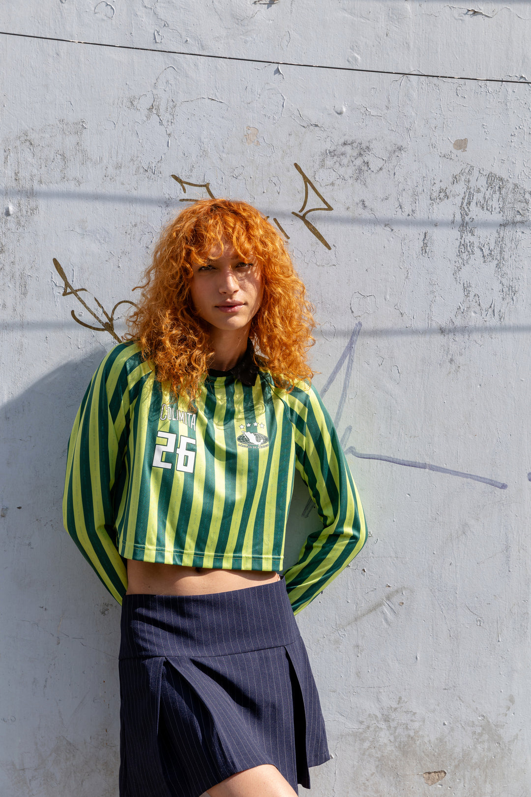 PLAYERA COLIMITA FUTBOL CROP TOP MANGA LARGA