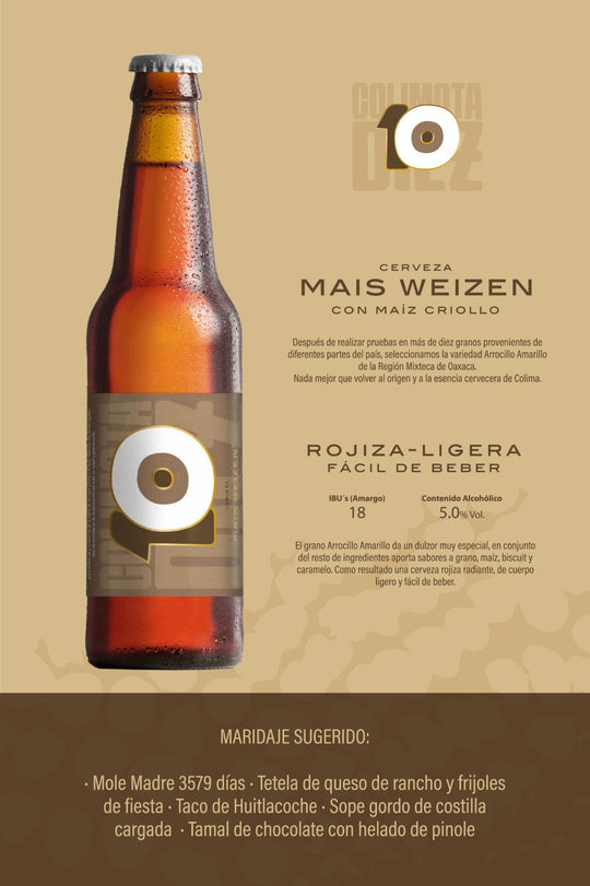 12 PACK CERVEZA COLIMOTA 10 BOTELLA 355 ML