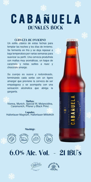 12 PACK CERVEZA CABAÑUELA INVIERNO BOTELLA 355 ML
