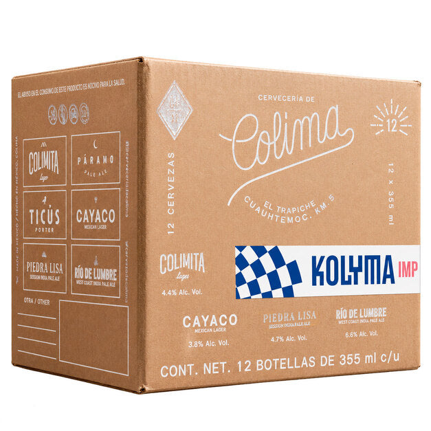 12 PACK CERVEZA KOLYMA IMPERIAL STOUT BOTELLA 355 ML