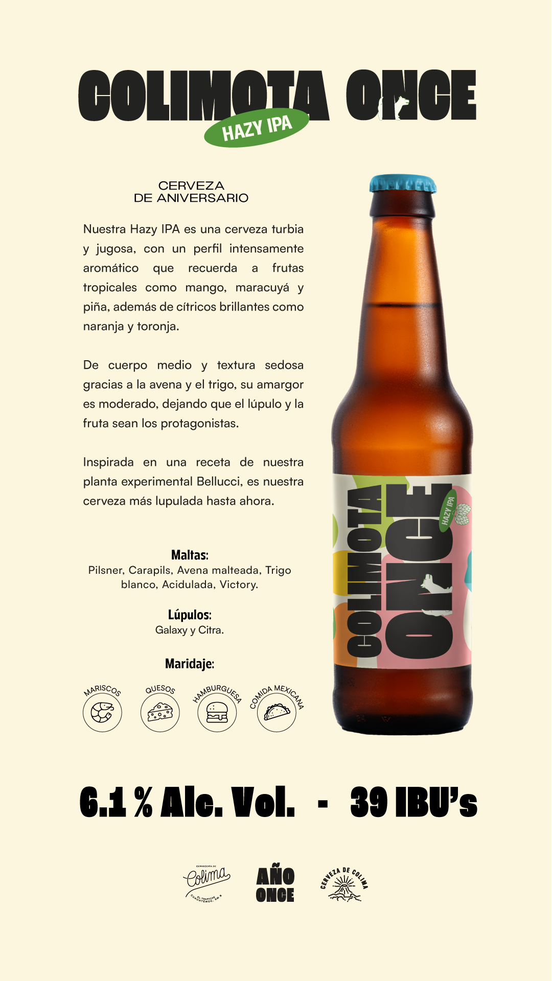 12 PACK COLIMOTA 11 HAZY IPA BOTELLA 355 ML