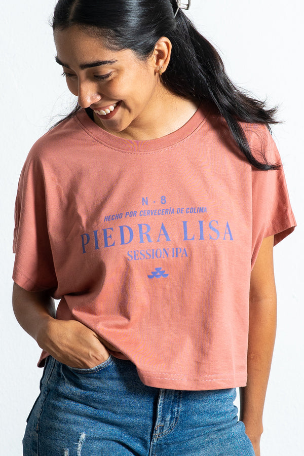 PLAYERA CROPTOP  PIEDRA LISA X  BÁSICOS DE MÉXICO