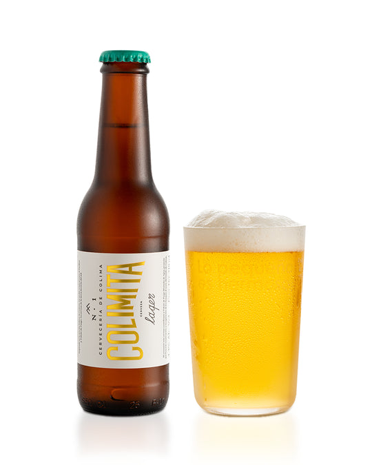 24 PACK CERVEZA COLIMITA LAGER BOTELLA 210 ML