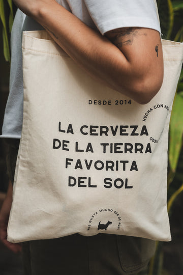 BOLSA TOTE MANTA CERVEZA FAVORITA DEL SOL 34X40 - Cervecería de Colima