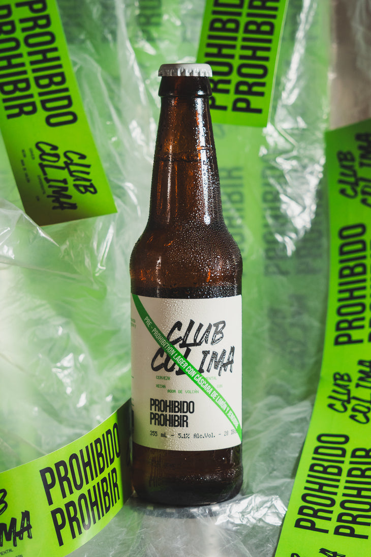 12 PACK PROHIBIDO PROHIBIR CLUB COLIMA PRE PROHIBITION LAGER BOTELLA 355 ML