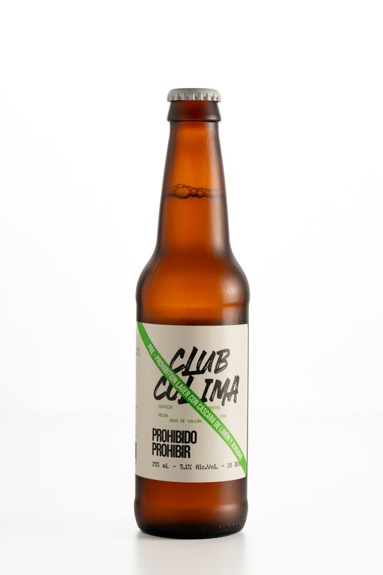 12 PACK PROHIBIDO PROHIBIR CLUB COLIMA PRE PROHIBITION LAGER BOTELLA 355 ML