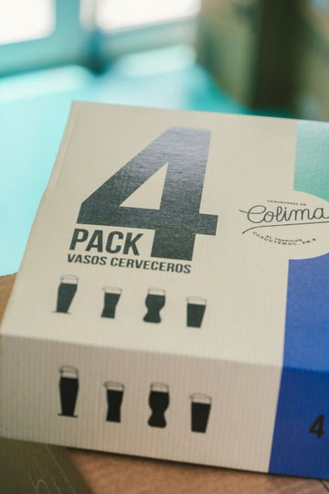 4 PACK VASOS CERVECEROS DE COLECCIÓN - Cervecería de Colima