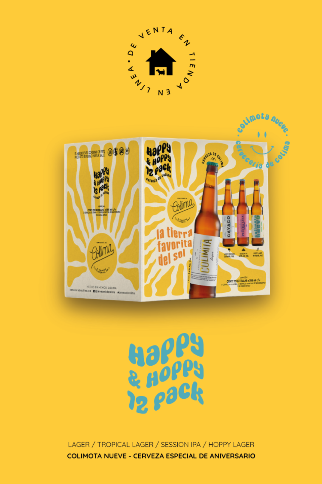12 PACK CERVEZAS ANIVERSARIO BOTELLA 355 ML