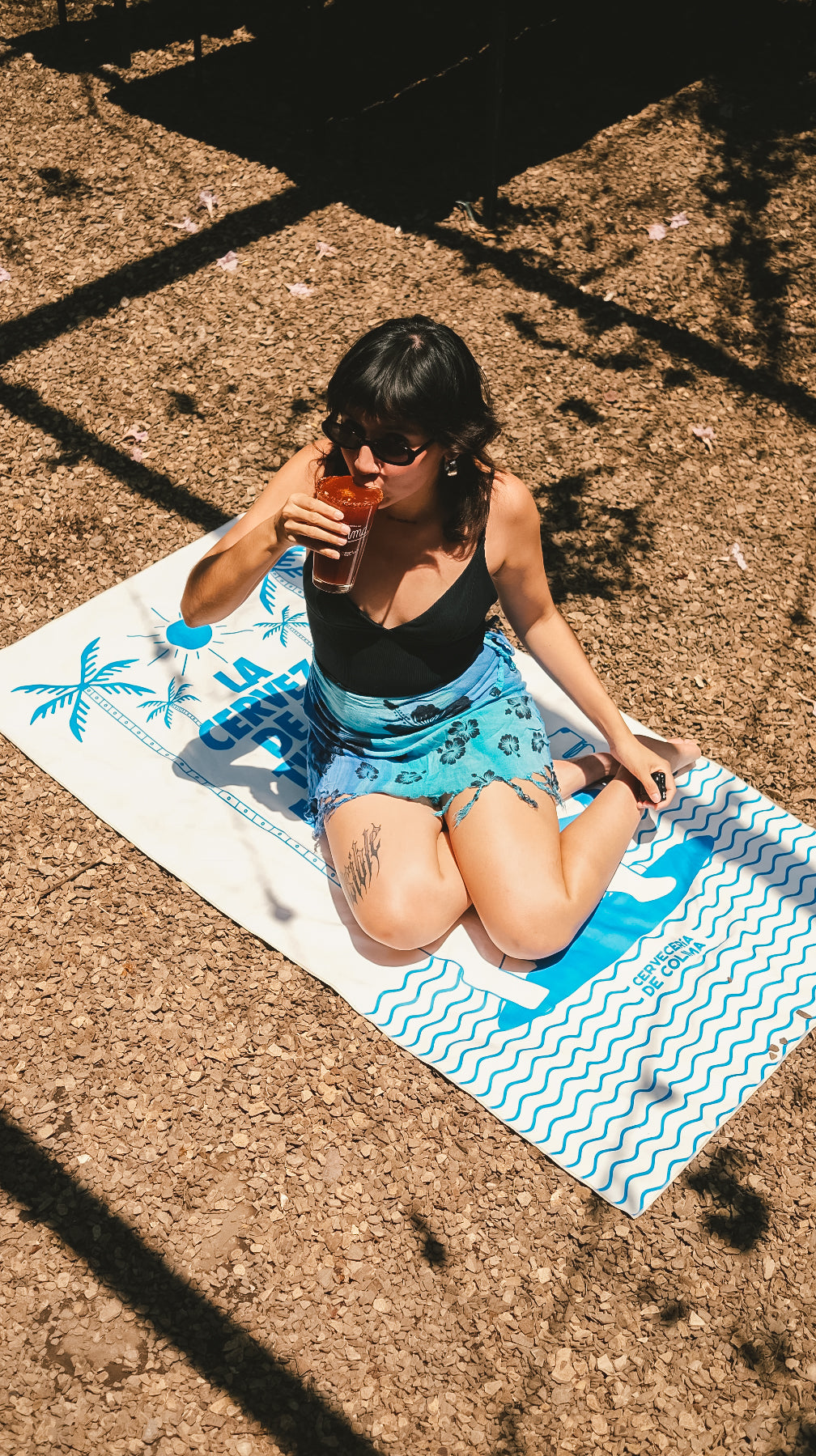 TOALLA MICROFIBRA VERANO AZUL
