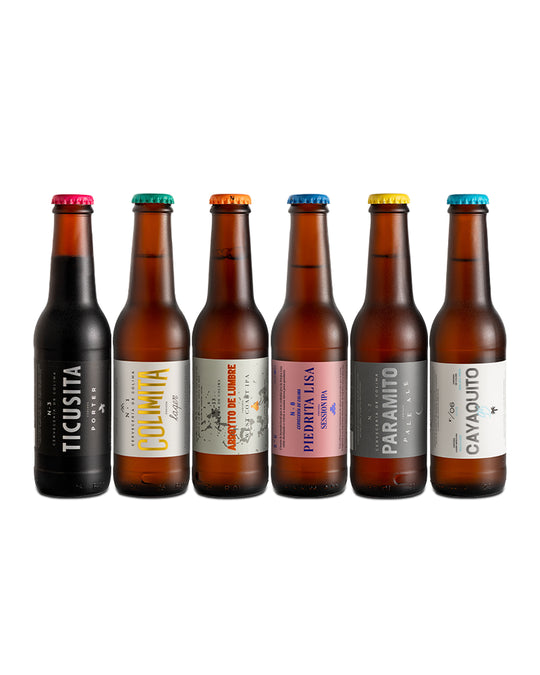 12 PACK CERVEZAS DE LINEA EDICION ESPECIAL CUARTITOS 210 ML
