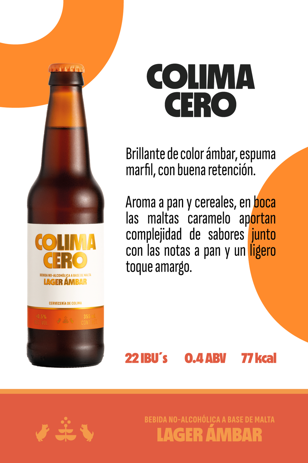 12 PACK COLIMA CERO ESTILO LAGER AMBAR BOTELLA 355 ML