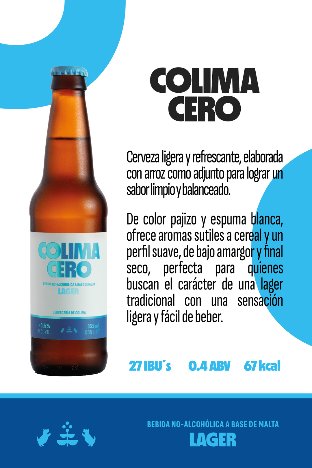12 PACK COLIMA CERO ESTILO LAGER BOTELLA 355 ML