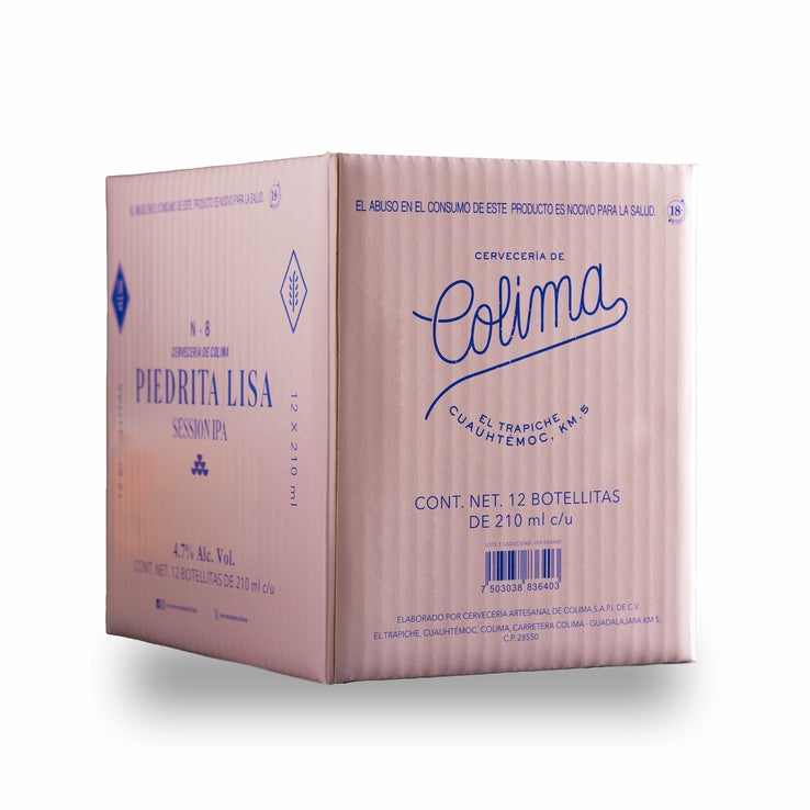 12 PACK CERVEZA PIEDRITA LISA BOTELLA 210 ML