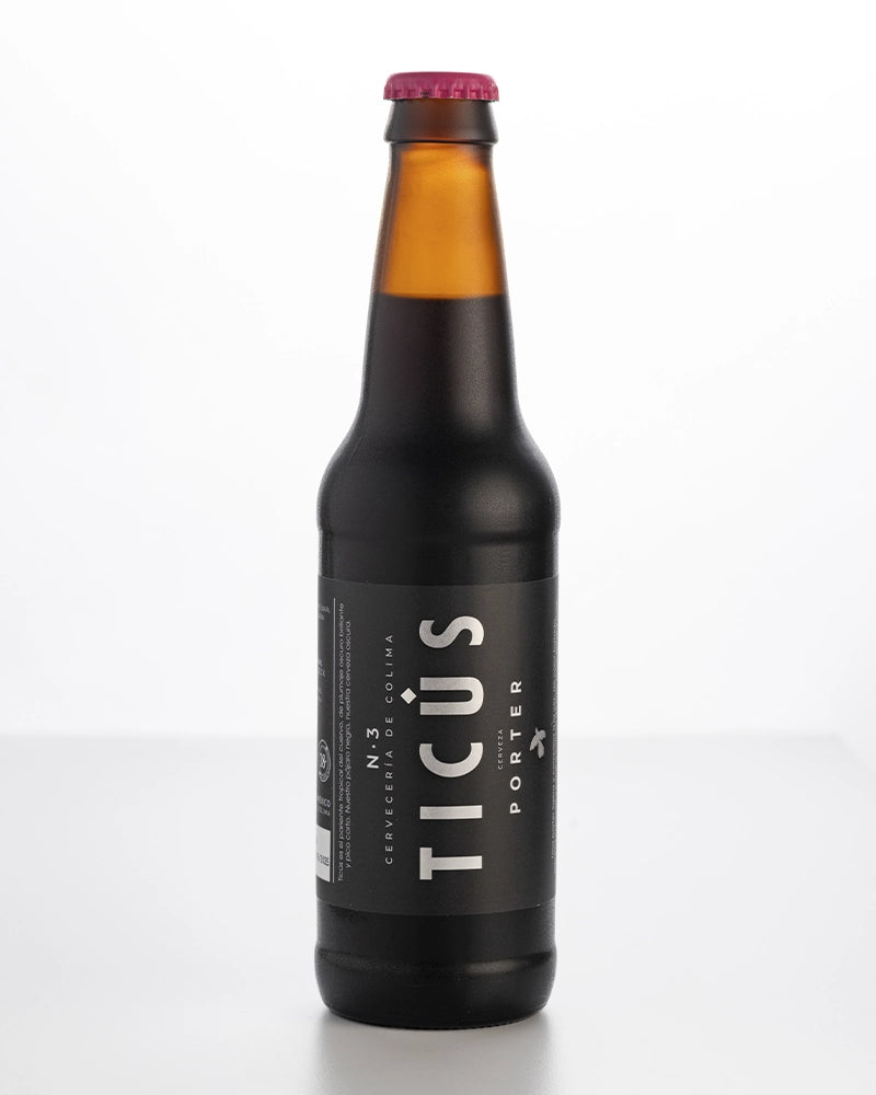 12 PACK CERVEZA TICÚS PORTER BOTELLA 355 ML