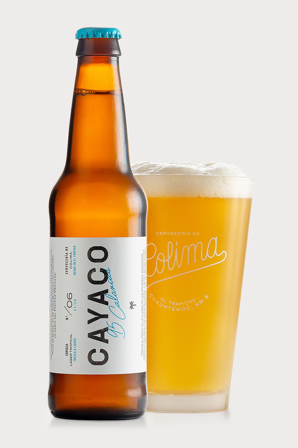 12 PACK CERVEZA CAYACO TROPICAL LAGER BOTELLA 355 ML