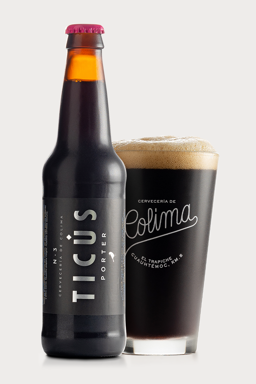 12 PACK CERVEZA TICÚS PORTER BOTELLA 355 ML