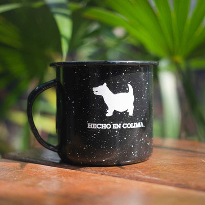 TAZA DE PELTRE NEGRO CERVECERÍA DE COLIMA 355 ML