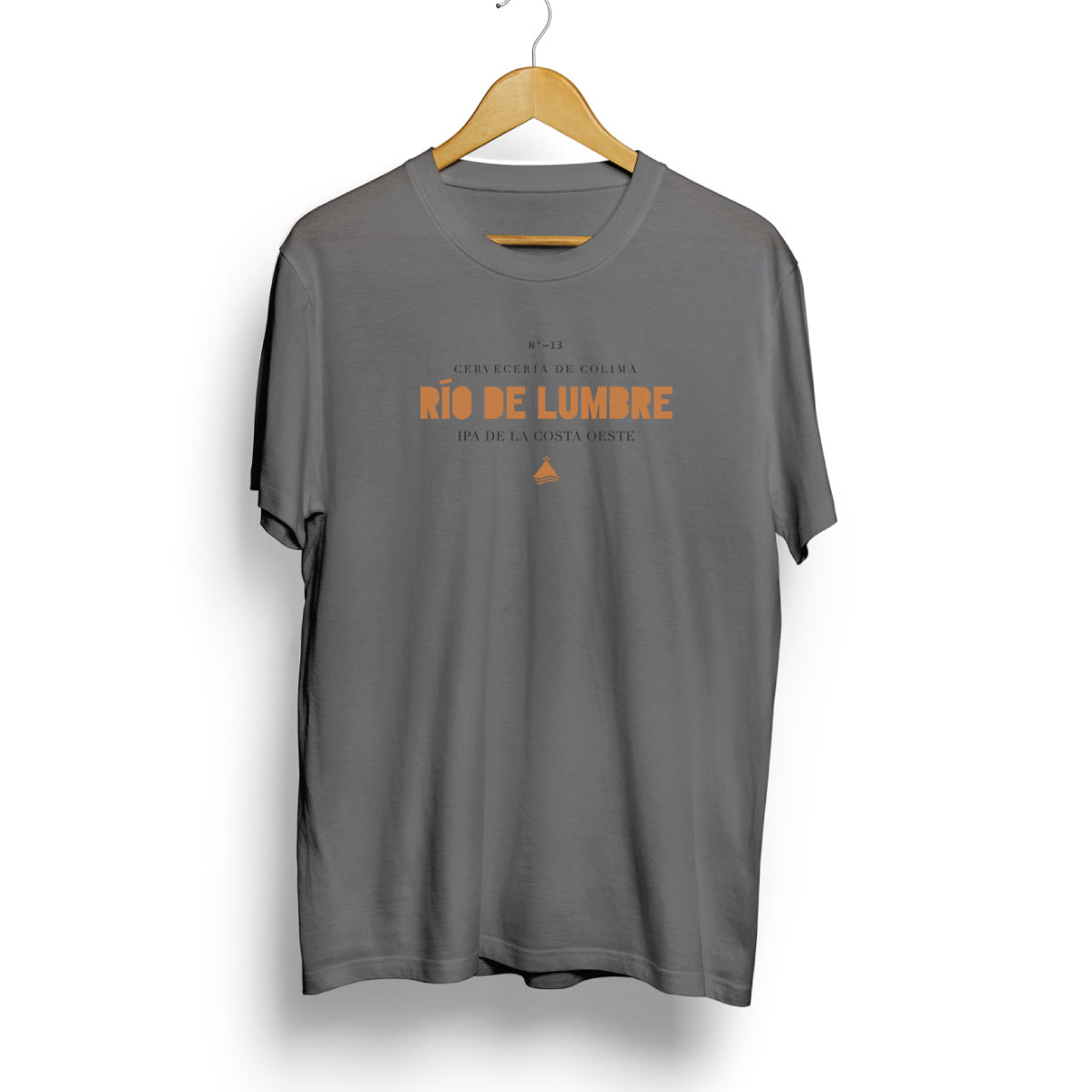 PLAYERA RIO DE LUMBRE COLOR GRIS CARBÓN TALLA